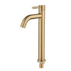 Stainless Steel Ceramic-Valve Bathroom Faucet (Single-Handle)