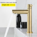 Stainless Steel Ceramic-Valve Bathroom Faucet (Single-Handle)