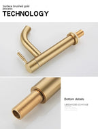 Stainless Steel Ceramic-Valve Bathroom Faucet (Single-Handle)