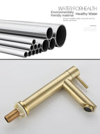 Stainless Steel Ceramic-Valve Bathroom Faucet (Single-Handle)