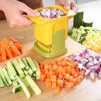 Stainless Steel Hand-Press Vegetable Cutter (BPA-Free Frame)