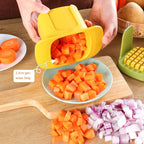Stainless Steel Hand-Press Vegetable Cutter (BPA-Free Frame)
