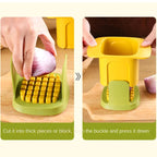 Stainless Steel Hand-Press Vegetable Cutter (BPA-Free Frame)