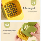 Stainless Steel Hand-Press Vegetable Cutter (BPA-Free Frame)