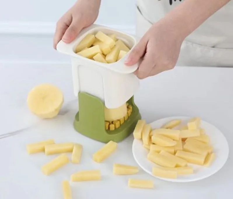 Stainless Steel Hand-Press Vegetable Cutter (BPA-Free Frame)