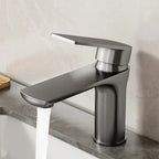 Stainless Steel Single-Handle Bathroom Faucet (Deck-Mounted)