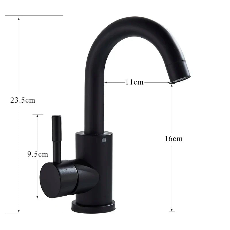 Stainless Steel Single-Handle Bathroom Faucet (Deck-Mounted)