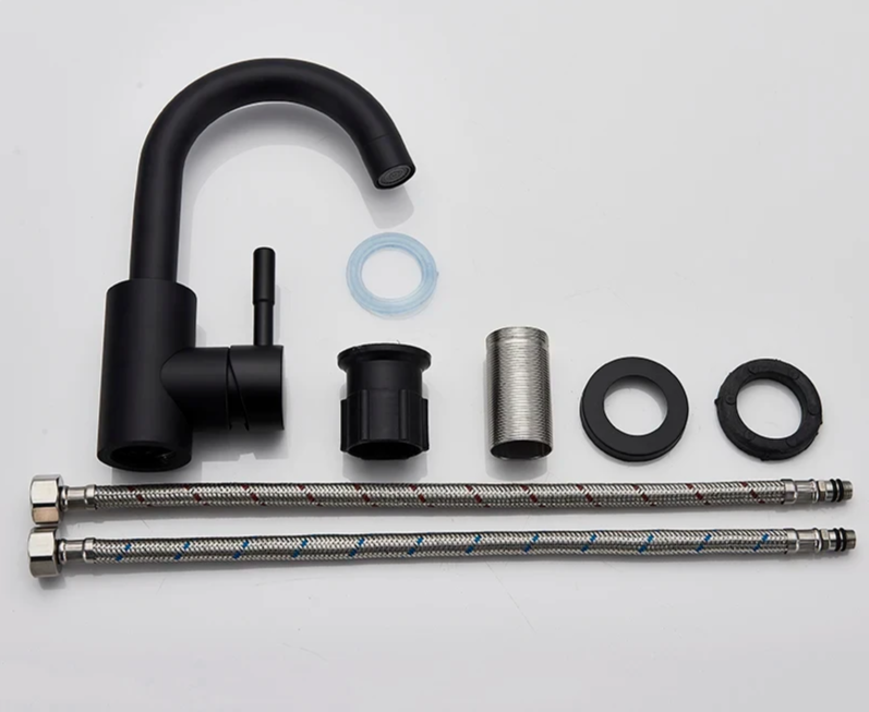 Stainless Steel Single-Handle Bathroom Faucet (Deck-Mounted)