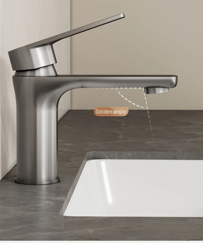 Stainless Steel Single-Handle Bathroom Faucet (Deck-Mounted)