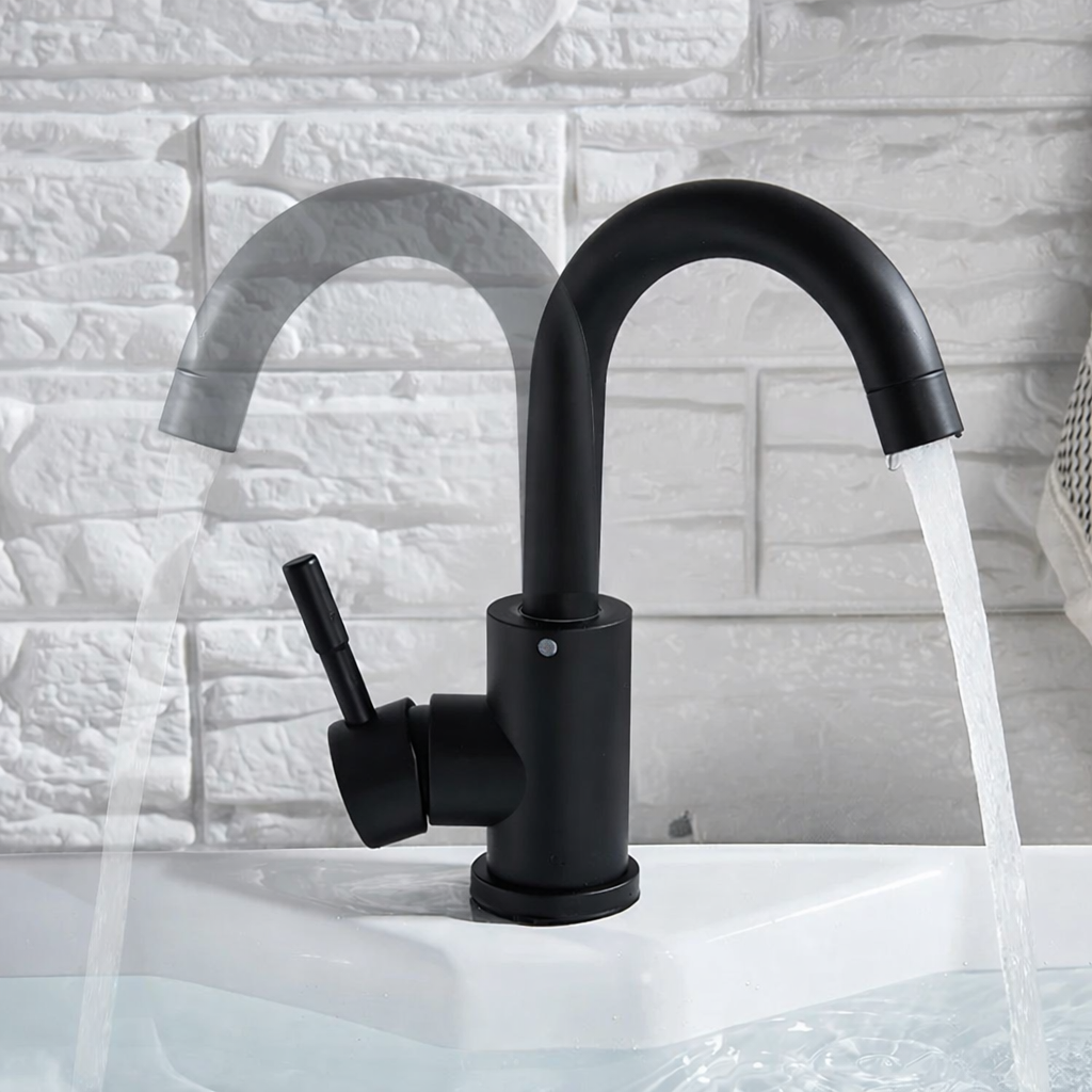 Stainless Steel Single-Handle Bathroom Faucet (Deck-Mounted)