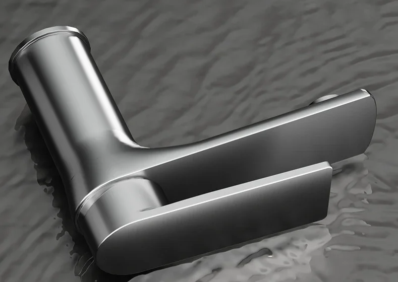 Stainless Steel Single-Handle Bathroom Faucet (Deck-Mounted)