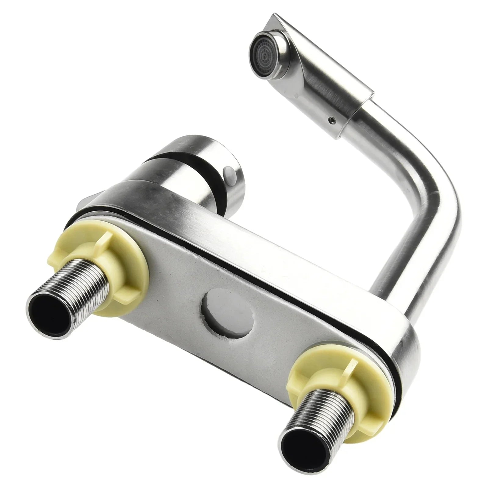 Stainless Steel Single-Handle Hot & Cold Kitchen Faucet (Deck-Mount)