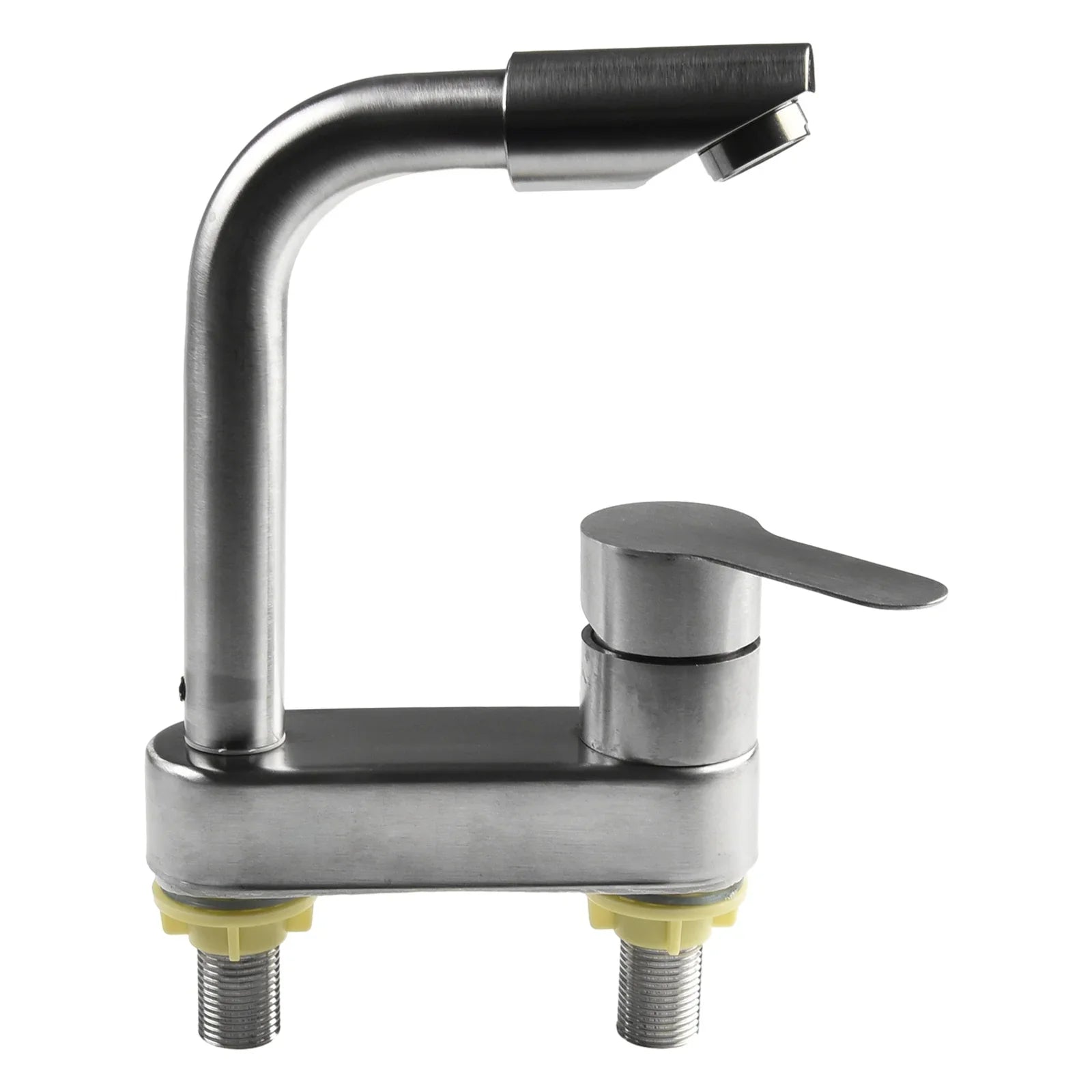 Stainless Steel Single-Handle Hot & Cold Kitchen Faucet (Deck-Mount)