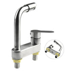 Stainless Steel Single-Handle Hot & Cold Kitchen Faucet (Deck-Mount)