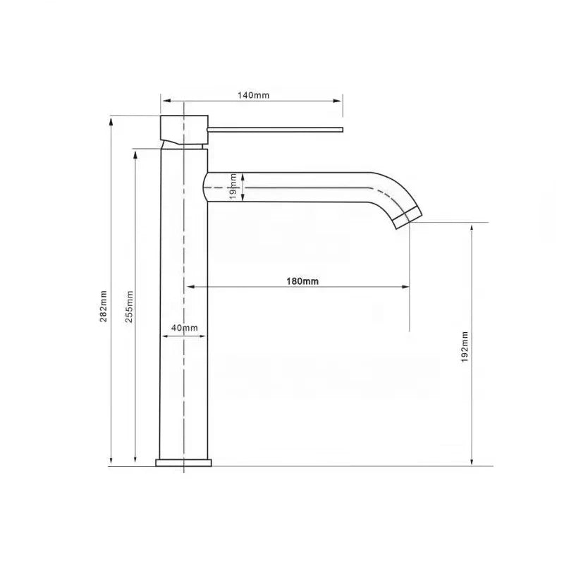 Stainless Steel Tall Single-Lever Bathroom Faucet