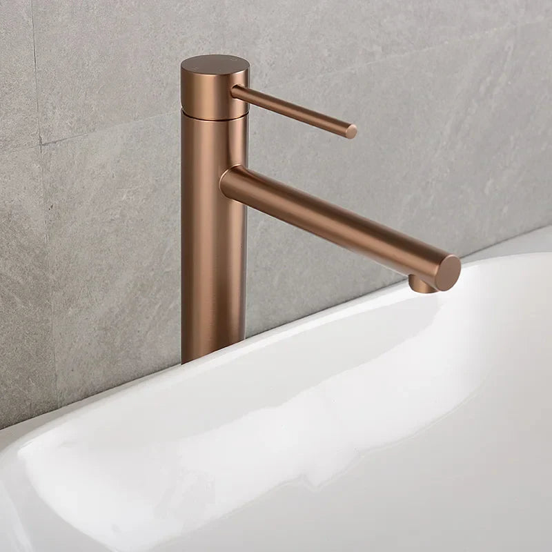 Stainless Steel Tall Single-Lever Bathroom Faucet