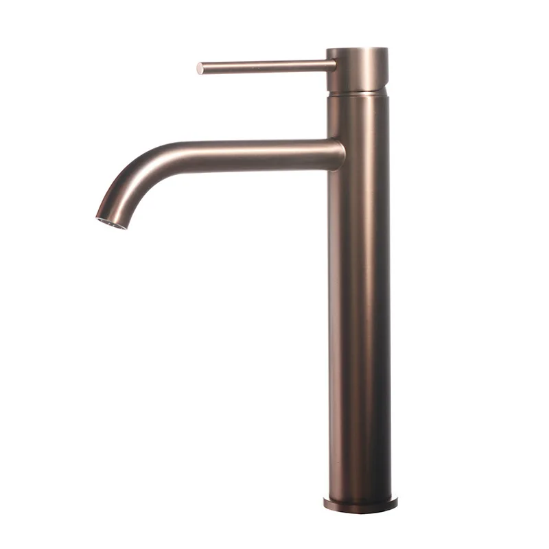 Stainless Steel Tall Single-Lever Bathroom Faucet