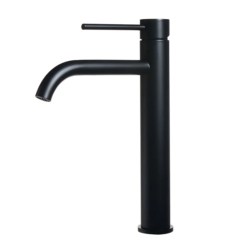 Stainless Steel Tall Single-Lever Bathroom Faucet