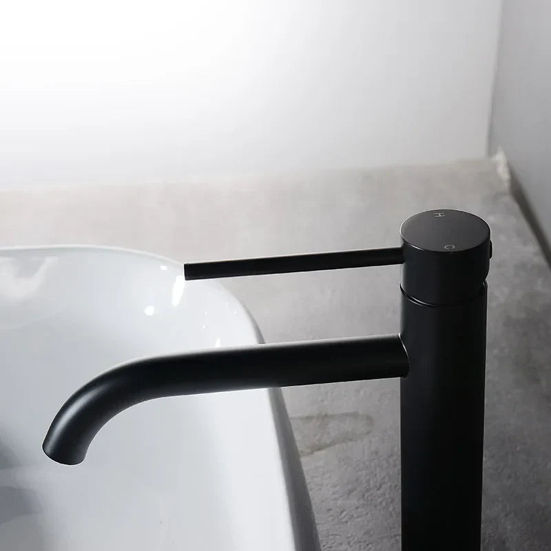 Stainless Steel Tall Single-Lever Bathroom Faucet