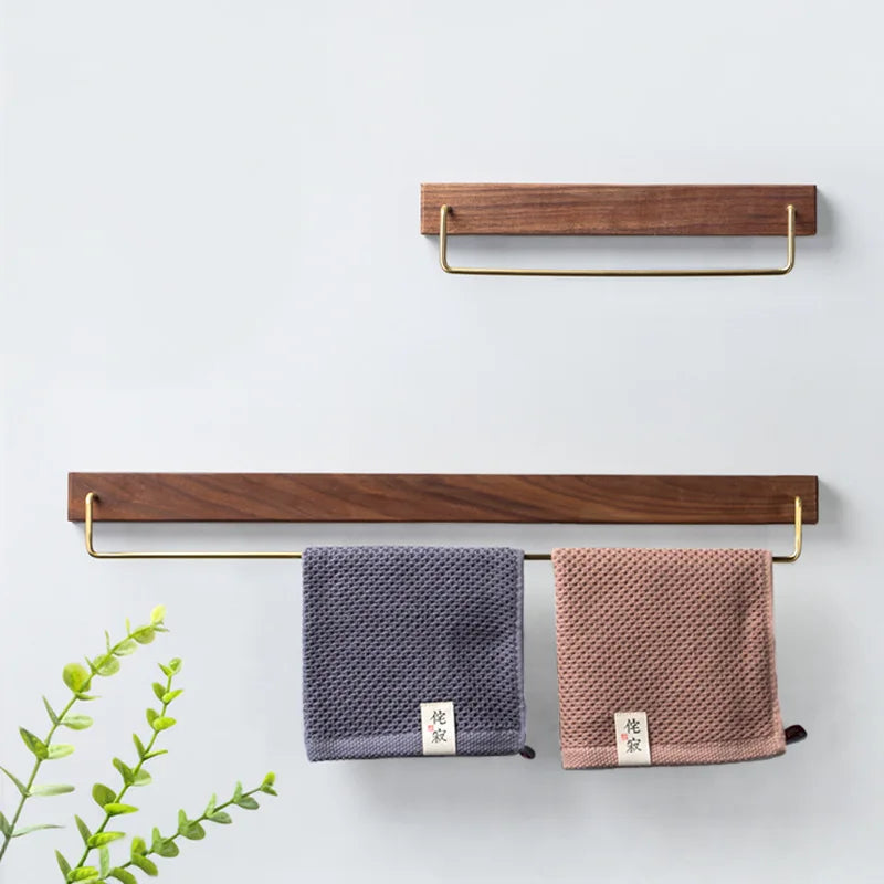 Stainless Steel Wall-Mounted Towel Bar With Hook (24-Inch)