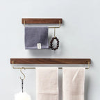 Stainless Steel Wall-Mounted Towel Bar With Hook (24-Inch)