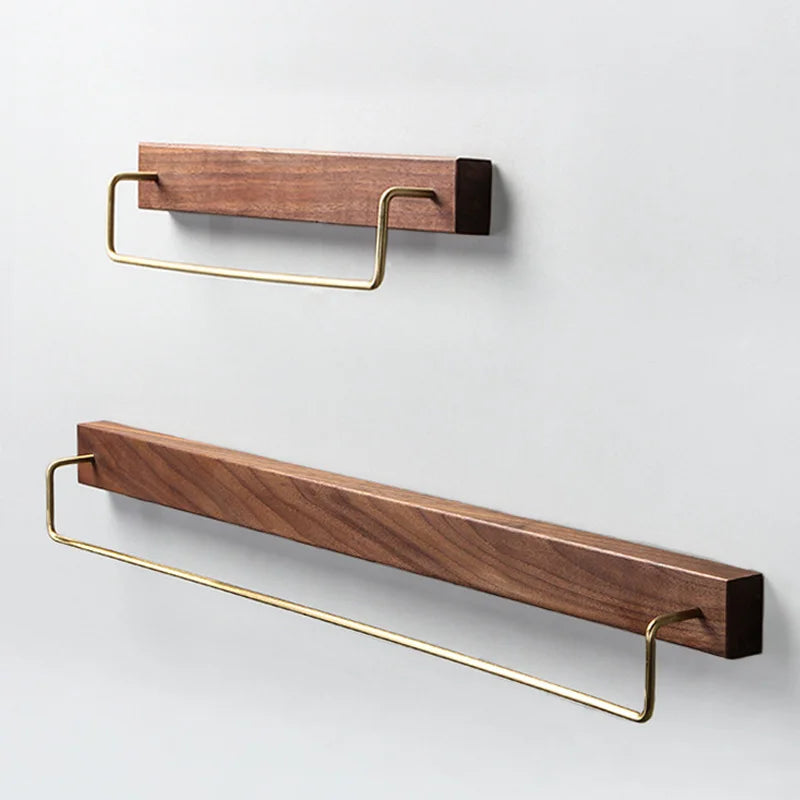 Stainless Steel Wall-Mounted Towel Bar With Hook (24-Inch)