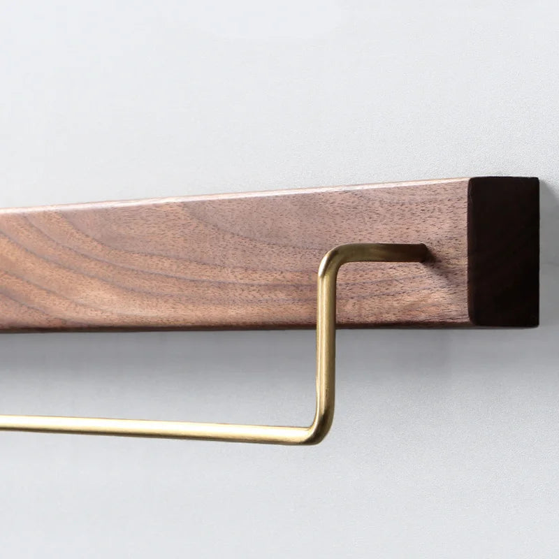 Stainless Steel Wall-Mounted Towel Bar With Hook (24-Inch)