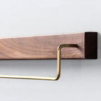 Stainless Steel Wall-Mounted Towel Bar With Hook (24-Inch)