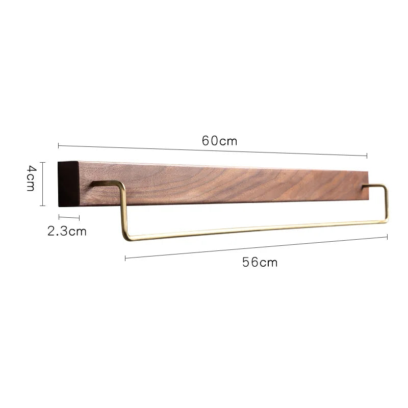 Stainless Steel Wall-Mounted Towel Bar With Hook (24-Inch)