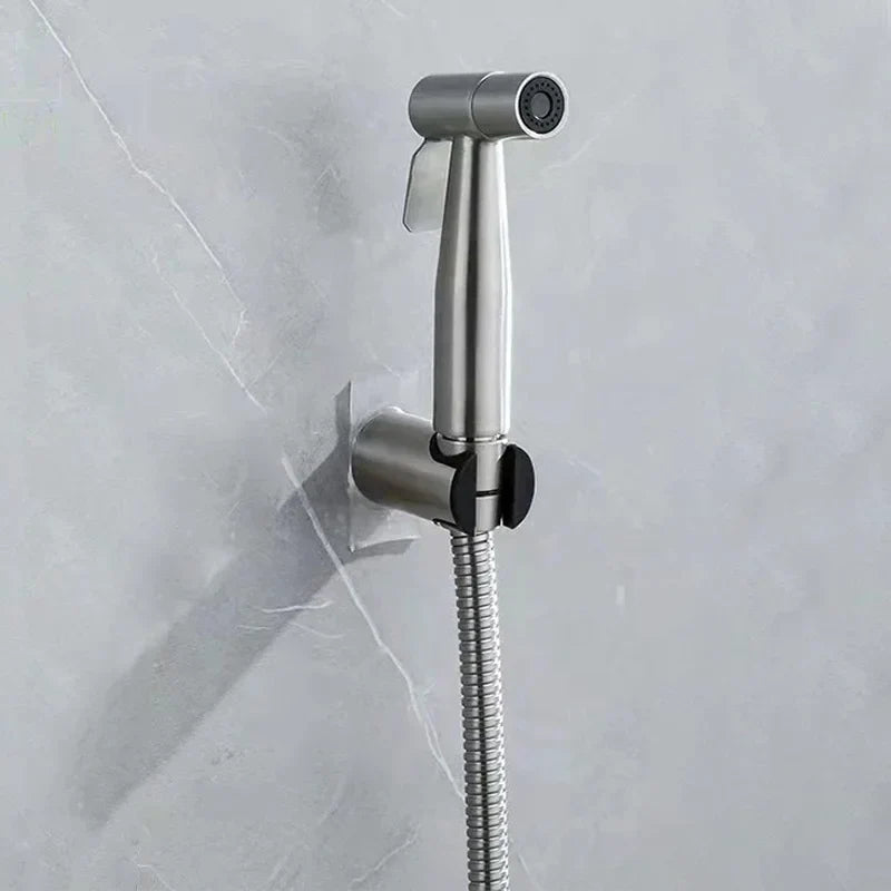 Stainless Steel Water-Saving Horizontal Stream Handheld Bidet Sprayer