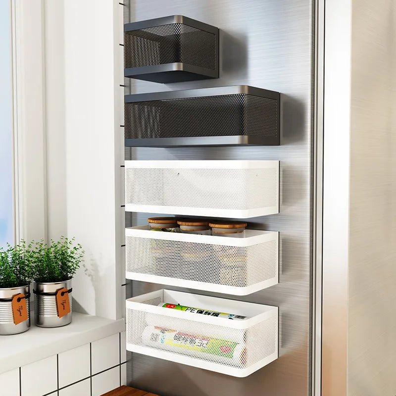 Strong Magnetic Tool-Free Fridge Side Shelf