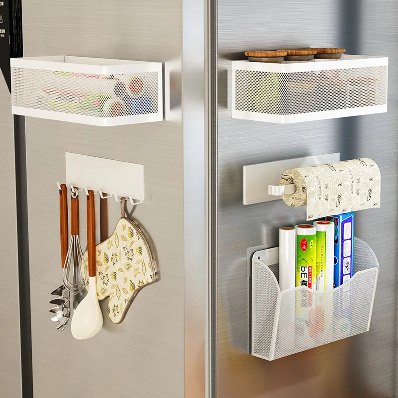 Strong Magnetic Tool-Free Fridge Side Shelf