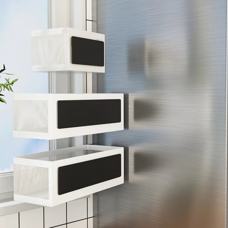 Strong Magnetic Tool-Free Fridge Side Shelf