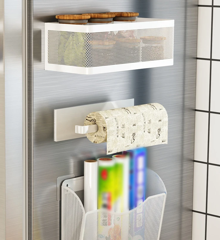 Strong Magnetic Tool-Free Fridge Side Shelf