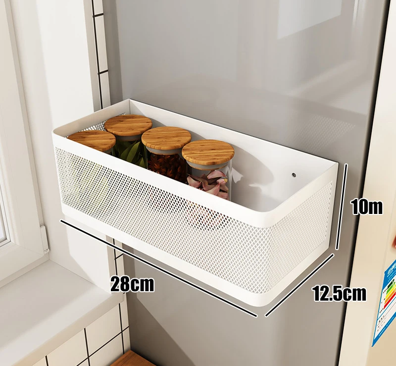 Strong Magnetic Tool-Free Fridge Side Shelf