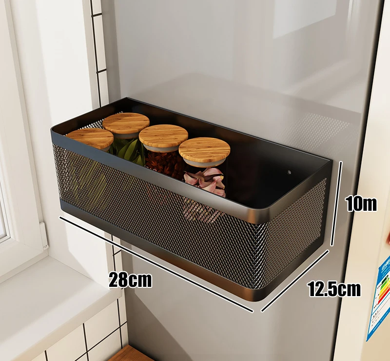 Strong Magnetic Tool-Free Fridge Side Shelf