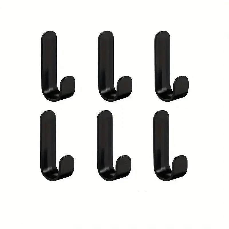 Strong Waterproof Self-Adhesive J-Hooks (Set of 6)