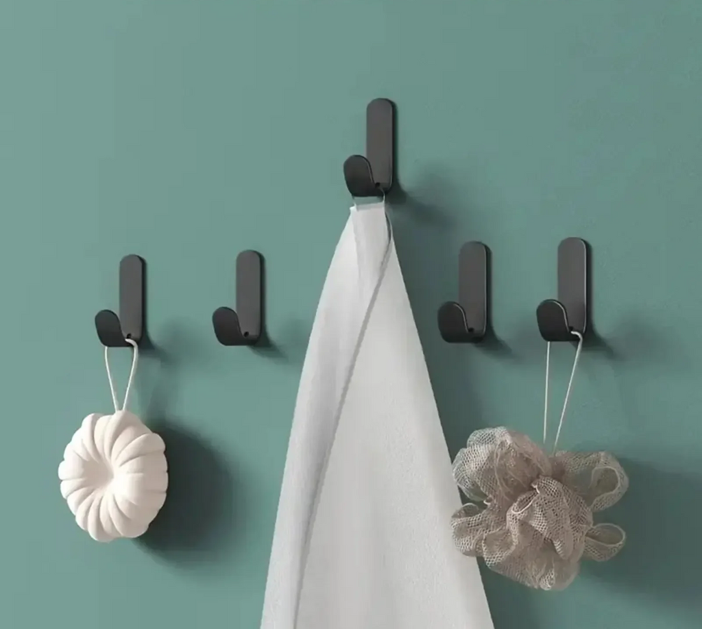 Strong Waterproof Self-Adhesive J-Hooks (Set of 6)