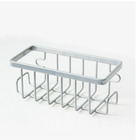 Suction-Cup Rust-Resistant Aluminum Sponge Holder