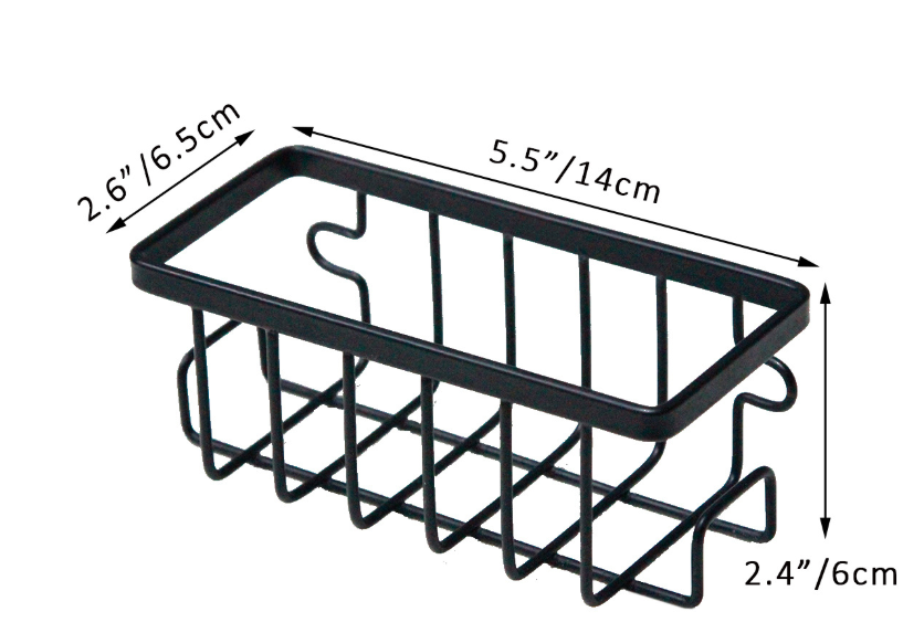 Suction-Cup Rust-Resistant Aluminum Sponge Holder