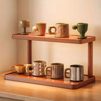 Sustainable Bamboo 2-Tier Countertop Organizer
