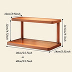 Sustainable Bamboo 2-Tier Countertop Organizer