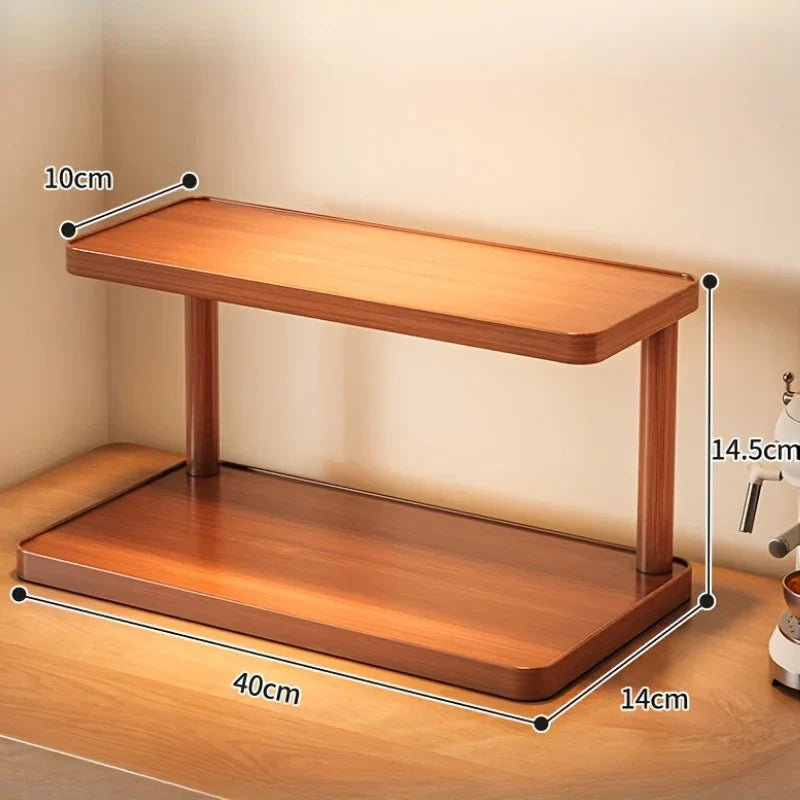 Sustainable Bamboo 2-Tier Countertop Organizer