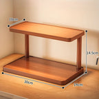 Sustainable Bamboo 2-Tier Countertop Organizer