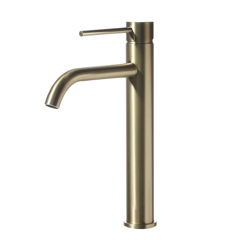 Tall Single-Handle Stainless Steel Basin Faucet
