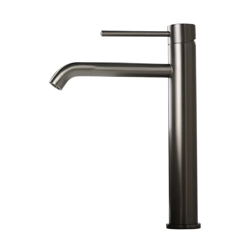 Tall Single-Handle Stainless Steel Basin Faucet
