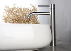 Tall Single-Handle Stainless Steel Basin Faucet