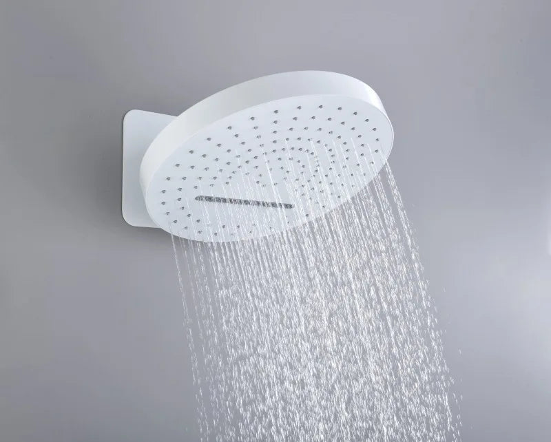 Thermostatic Solid Brass Rainfall Shower Set (Wall-Mounted)