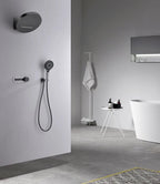 Thermostatic Solid Brass Rainfall Shower Set (Wall-Mounted)