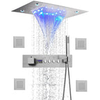 Thermostatic Solid Brass Shower Valve (Water-Powered LED Display)